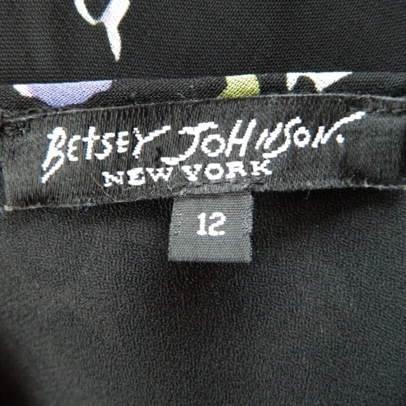 Vintage 90s Betsey Johnson Floral Ruffle Skirt 12 - Picture 5 of 6